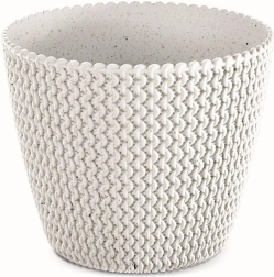 Kvetináč Splofy Eco Wood 21,8 cm – biely