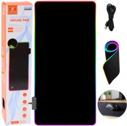 Herná podložka pod myš a klávesnicu s RGB LED podsvietením 90 × 40 cm