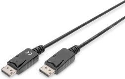 Prepojovací kábel DisplayPort s 1080p 60Hz FHD zacvakávací typ DP/DP M/M čierny 3 m