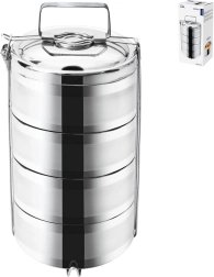 Termo nerezový obedár Orion so 4 poschodiami 4 × 1,1 l
