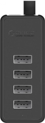 Orico USB Hub Adaptér 4x USB 2.0 (čierny)