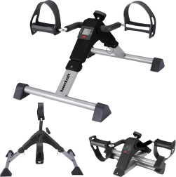 Skladací rehabilitačný rotopedový rotor 2v1 s LCD displejom čierny