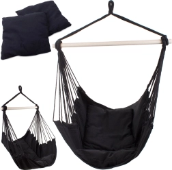 Brazílske závesné hojdačkové kreslo s 2 vankúšmi