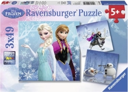 Ravensburger puzzle Frozen: zimné dobrodružstvo 3×49 dielikov