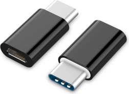 Adaptér USB-C na microUSB (F) čierny