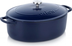 Smaltovaný liatinový oválny pekáč 6 l s pokrievkou