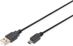 USB 2.0 kábel A na mini USB B 5pin 1 m čierny