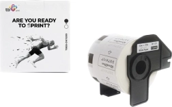 Samolepiace etikety TB Print pre BROTHER 62 × 29 mm, čierna tlač na biele, 800 ks