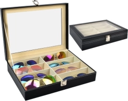 Organizér na okuliare so skleneným vekom, 8 priehradiek SOULIMA