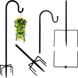 Záhradný závesný hák na kvety, kŕmidlá a lampióny 80 cm