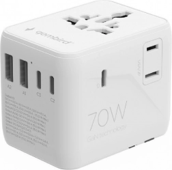 Univerzálny cestovný adaptér 70 W s USB a GaN technológiou