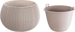 Kvetináč Splofy Bowl s vložkou 29 cm mocca
