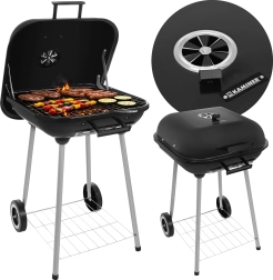 Záhradný gril na drevené uhlie s vekom Kaminer 77 × 53 × 46 cm