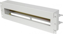 19-palcový rozvádzač napätia 3U s lištou DIN TS-35 sivý