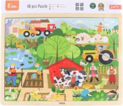 Drevené puzzle Farma 48 dielikov