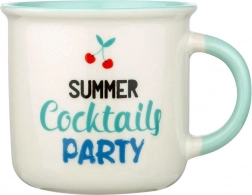 Porcelánový hrnček 380 ml Summer Cocktails Party, mätový