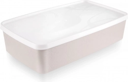 Plastový box na potraviny s vekom 2 l béžový