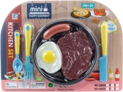 Sada plastového jedla s príborom a tanierikom