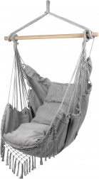 maltec závesné brazílske kreslo l.gray