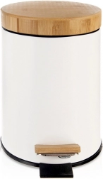 Biely pedálový odpadkový kôš WHITELINE 3 l