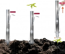 Ručný sadzač cibuľovín a sadeníc z nehrdzavejúcej ocele