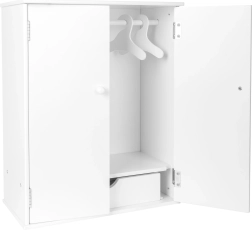 Malá noha šatní skriňa pre bábiky biela