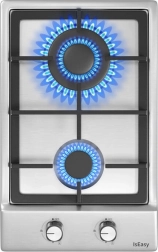 Dvojzónový plynový sporák IsEasy z nehrdzavejúcej ocele