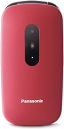 Panasonic telefón pre seniorov červený