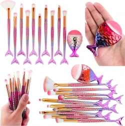 Sada štetcov na líčenie s dúhovým chvostom morskej panny 11 ks