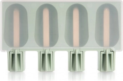 Silikónová forma na nanuky s viečkom zelená