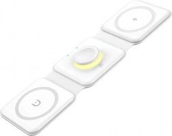 Magnetická bezdrôtová nabíjačka Essager 3v1 15W biela