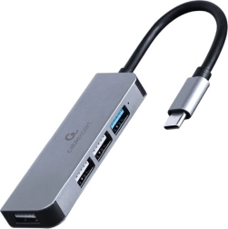 USB‑C hub 4‑portový, 3× USB 2.0 a 1× USB 3.1, hliníkové prevedenie