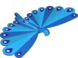 Drevený lietajúci páv VILAC – závesná dekorácia