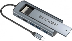 BlitzWolf adaptér s USB-C hubom pre rozšírenie pripojenia