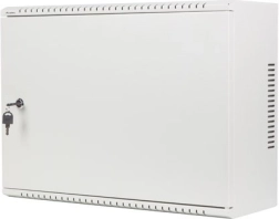 Nástenná nízkoprofilová rack skriňa 19" 4U + 3U, 540 × 200 mm, sivá