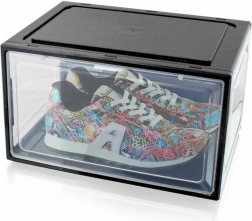 3x box na topánky organizér čierny do veľkosti 47