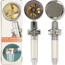 Sprchová hlavica so zlatou turbínou