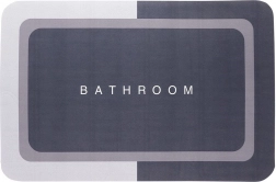 Protišmyková kúpeľňová predložka 59 × 39 cm, sivá