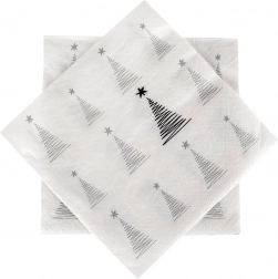 Papierové servítky vianočný stromček 33 × 33 cm, 3-vrstvové, 20 ks