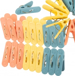 Plastové štipce na bielizeň, 18 ks, extra pevné, viacfarebné