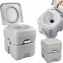 Prenosná cestovná toaleta so splachovaním na kemping a záhradu