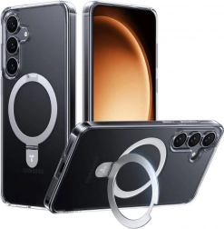 Puzdro na telefón Torras Ostand Series pre Samsung S25 priehľadné