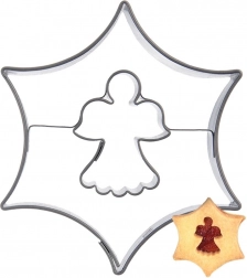 Vykrajovačka na cukrovinky hviezda s anjelikom 5,5 cm