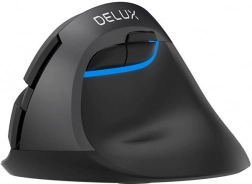 Bezdrôtová vertikálna myš DELUX M618 Mini DB, Bluetooth + 2,4 GHz, 2400 DPI (čierna)