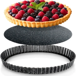 Forma na tart s vyberateľným dnom 28 × 3 cm granitová