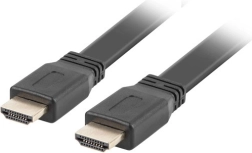 Čierny plochý HDMI kábel v2.0 5 m