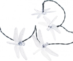 Solárne záhradné svetielka vážky 6,5 m, 30 LED, multicolor