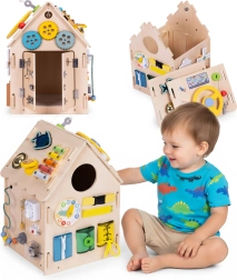 Drevený montessori domček XXL s aktivitami 30 v 1 ECOTOYS