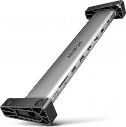 Axagon HMC-10HLS USB-C hub 9v1 s HDMI 4K/60 Hz, GLAN, čítačkou kariet a PD 100 W