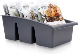 Sivý organizér na vrecká s koreninami 25 × 15 × 9 cm